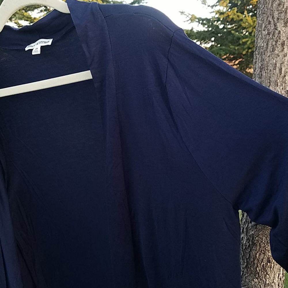 🔹️HP🔹️Navy open front cardigan size 1X, 2X - Picture 6 of 9